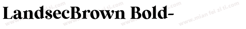 LandsecBrown Bold字体转换